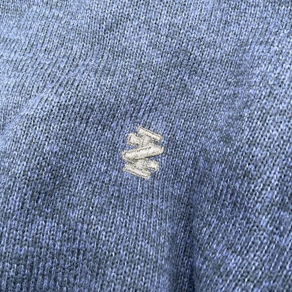 Izod Men's Thermasoft Quarter Zip Fleece Sweater Large Navy Blazer - Picture 5 of 10